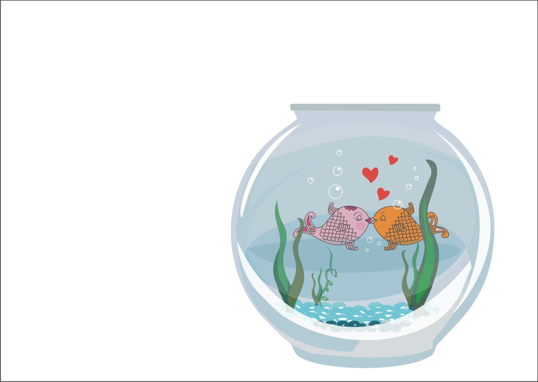 two fish in a bowl