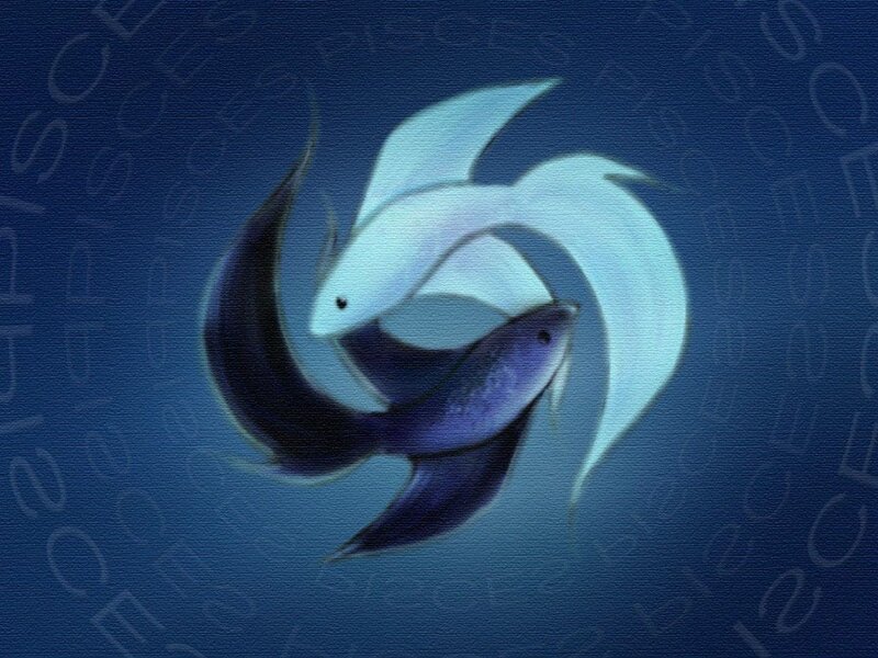 Two fish in a spiral
