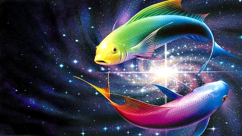 Two Fish in Space — Blue, Cosmic