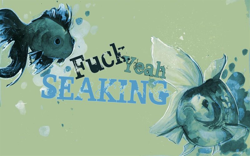 Two Fish Swimming — Green