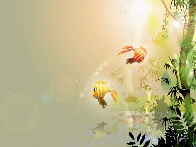 Two Fish Swimming