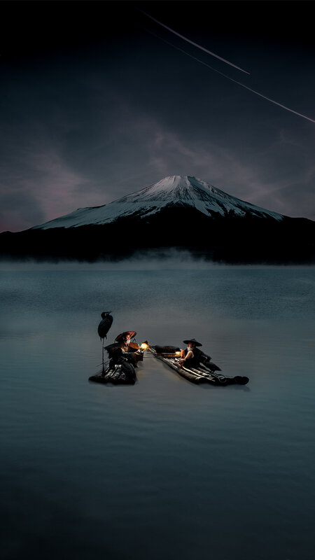 Two Fishermen on Boats