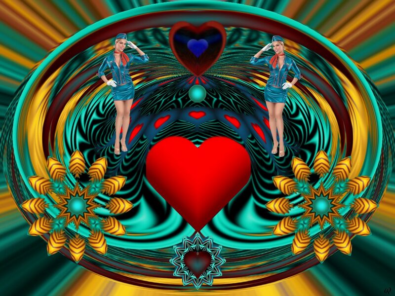Two Flight Attendants — Teal