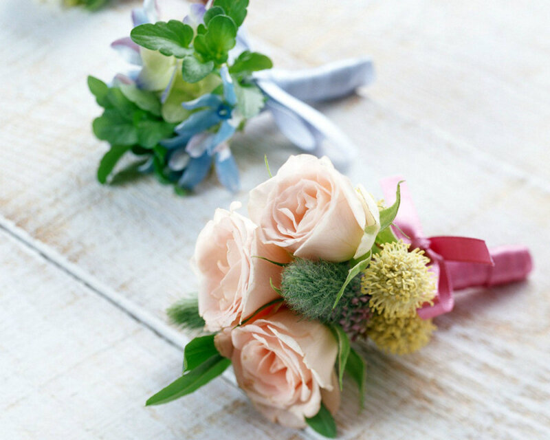 Two Floral Boutonnieres