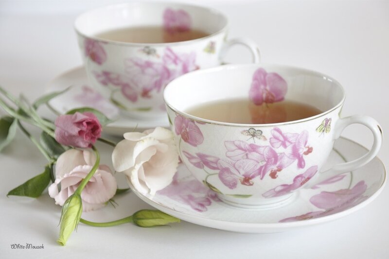 Two Floral Teacups