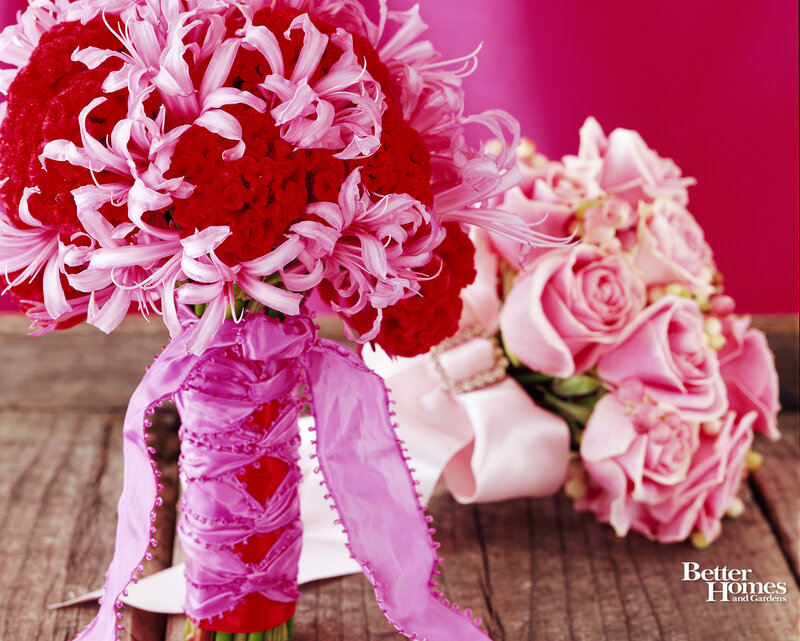 Two Flower Bouquets — Pink, Festive