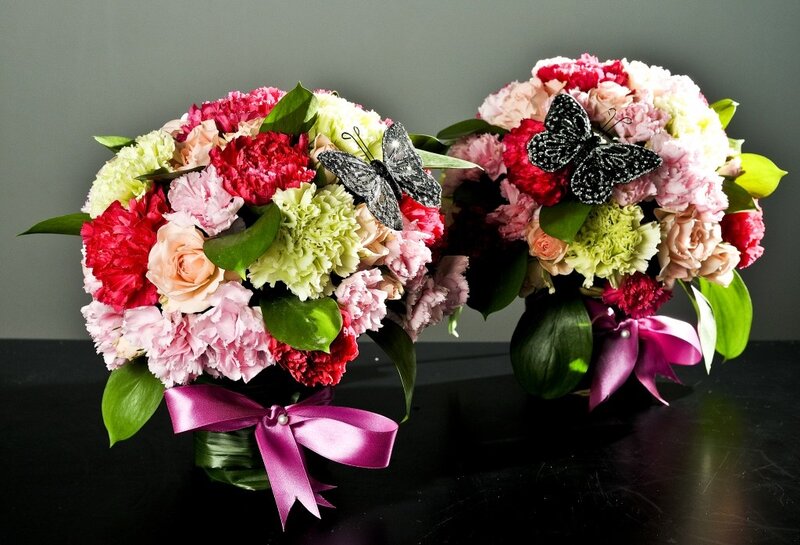 Two Flower Bouquets — Pink