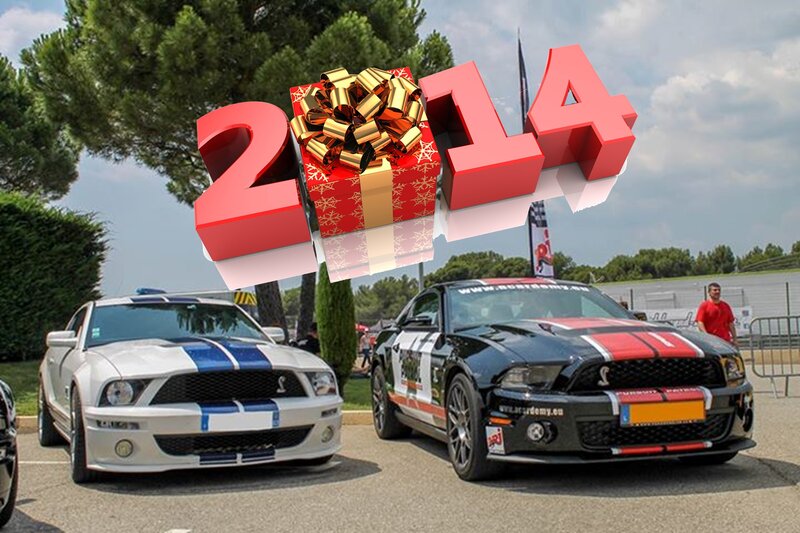 Two Ford Mustang Cars — White