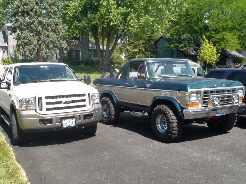 Two Ford Trucks — White