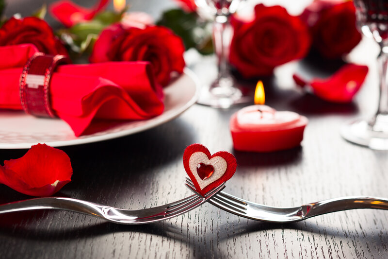 Two Forks with Heart Decoration