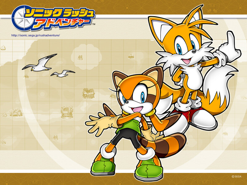 Two Fox Characters — Orange
