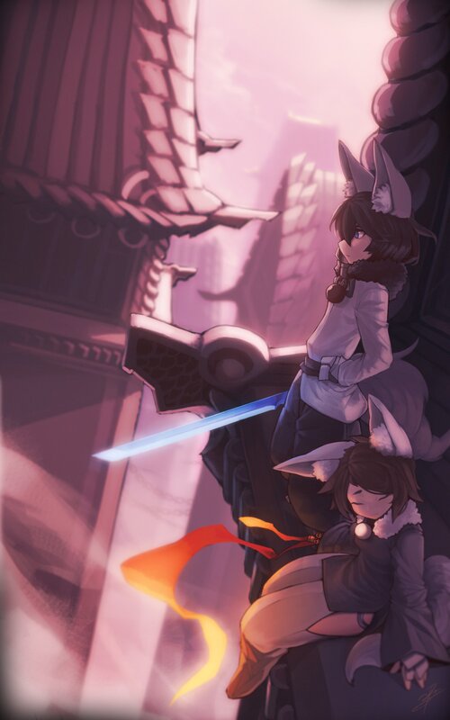 Two Fox-eared Characters