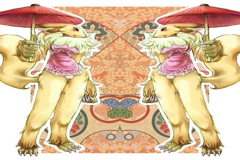 Two Fox-like Creatures — Orange