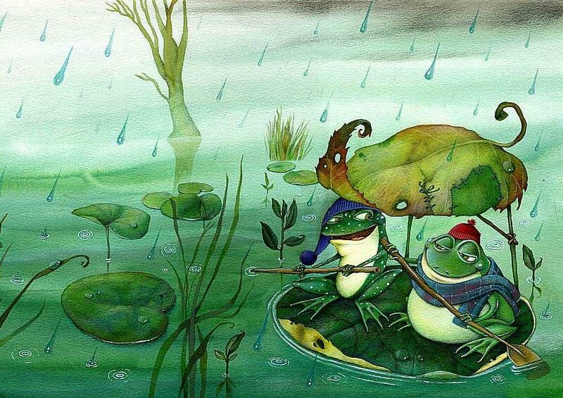 Two Frogs in a Boat