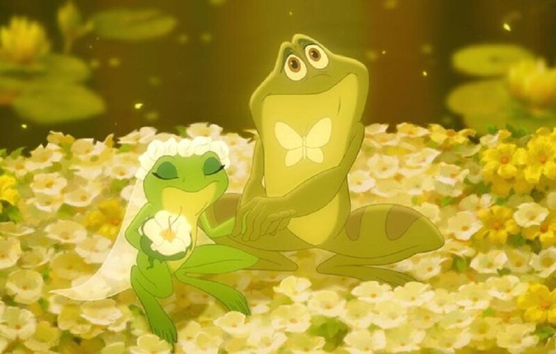 Two Frogs in Wedding Attire