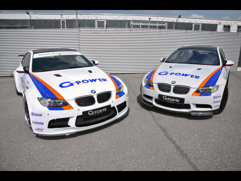Two G-Power BMW race cars