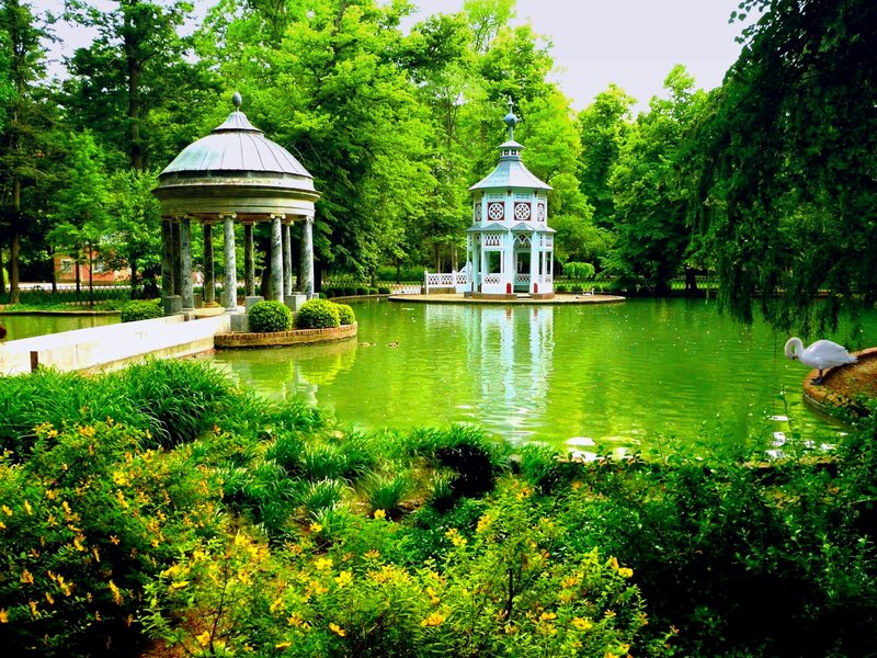 Two Gazebos in Park