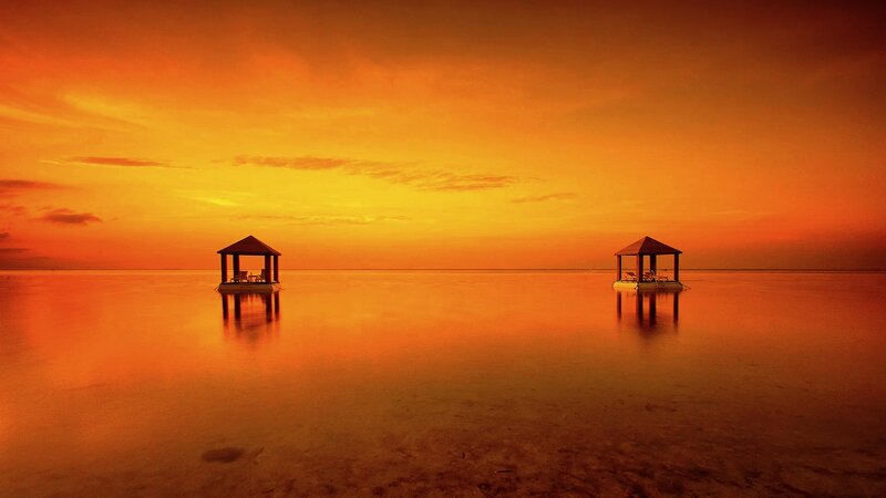 Two Gazebos on Water