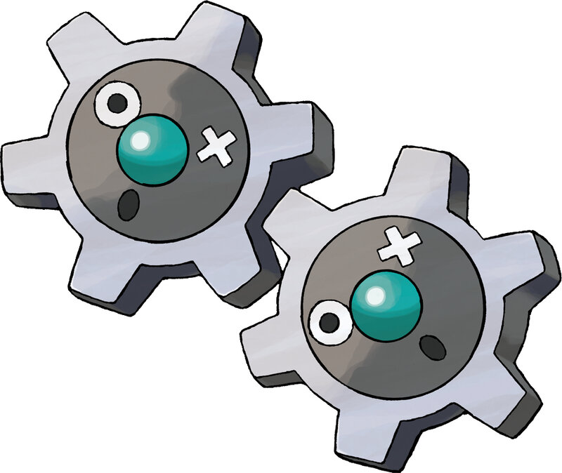 two gear-shaped creatures