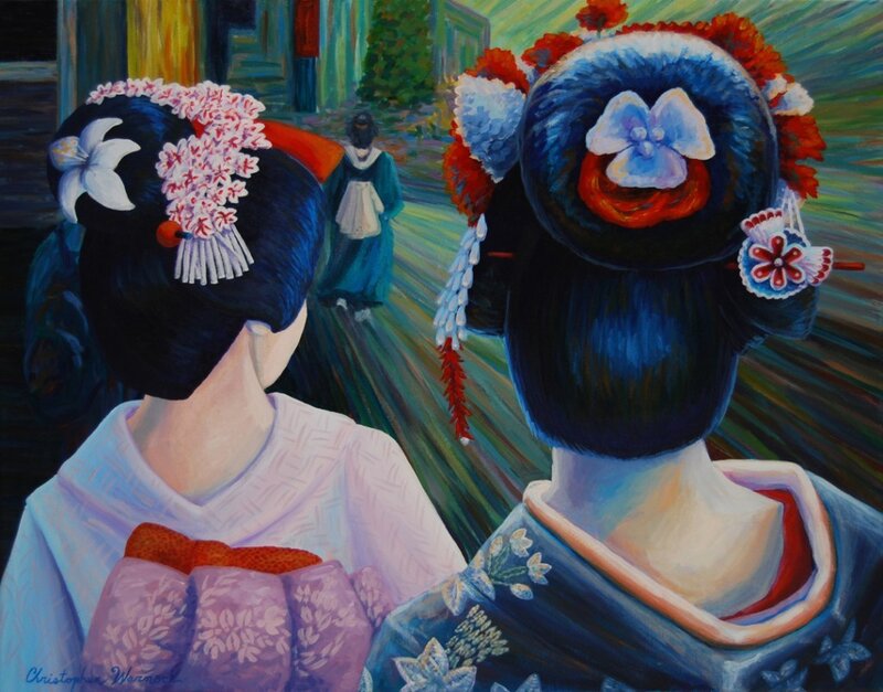 Two Geishas in Traditional Attire