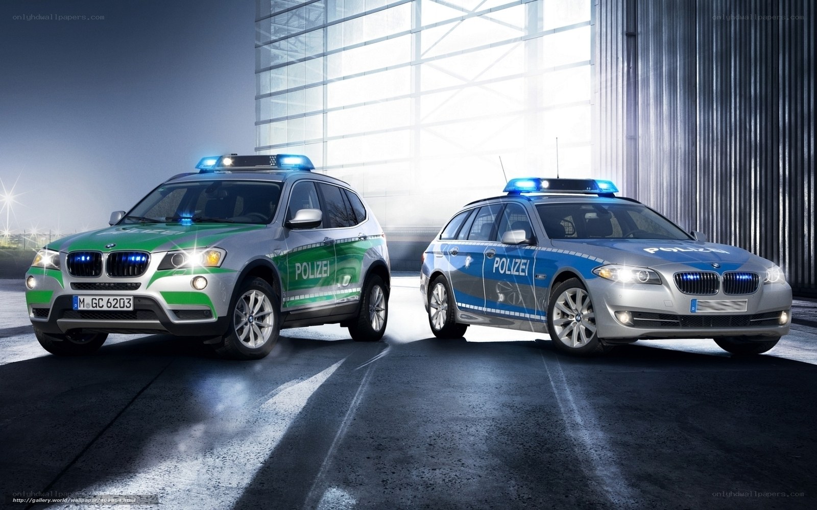 Two German police cars