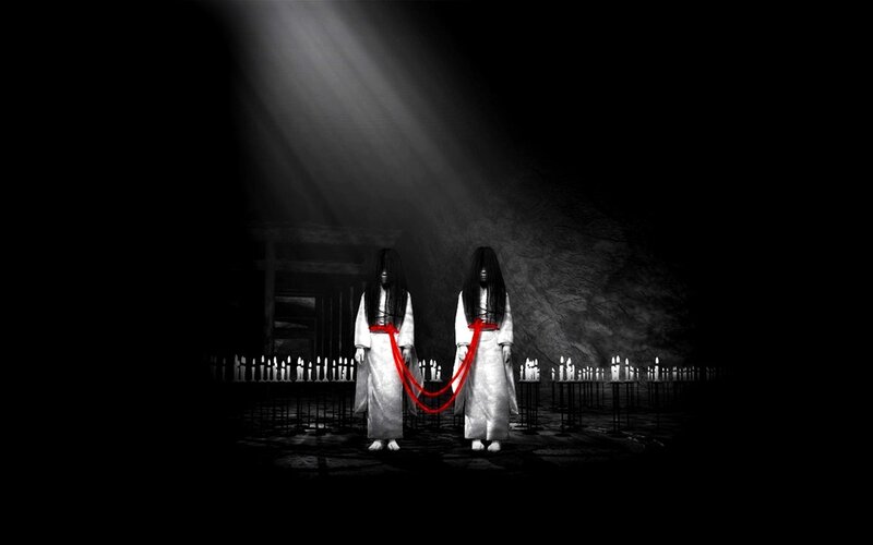 Two Ghostly Figures — Black
