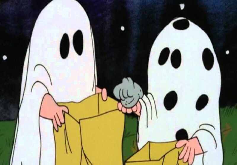 Two Ghosts in Costumes