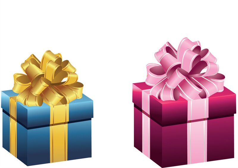 Two Gift Boxes — Blue