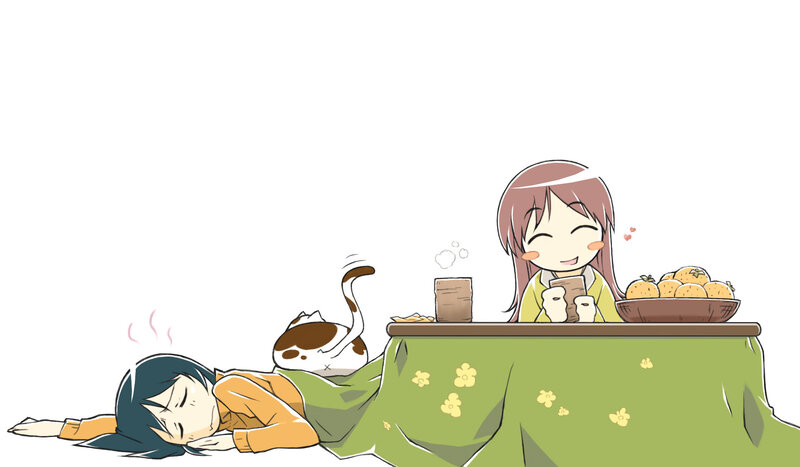 Two Girls and a Cat — Green
