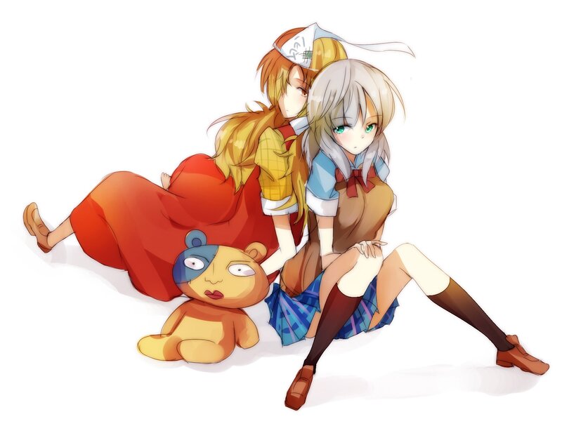 Two Girls and a Teddy Bear
