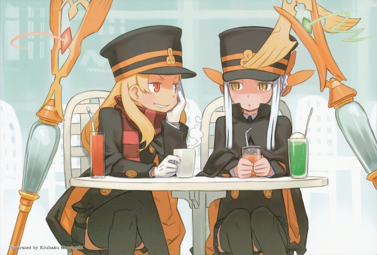 Two girls at a cafe