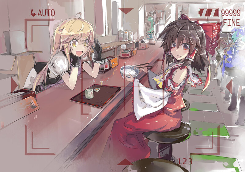Two Girls at a Counter