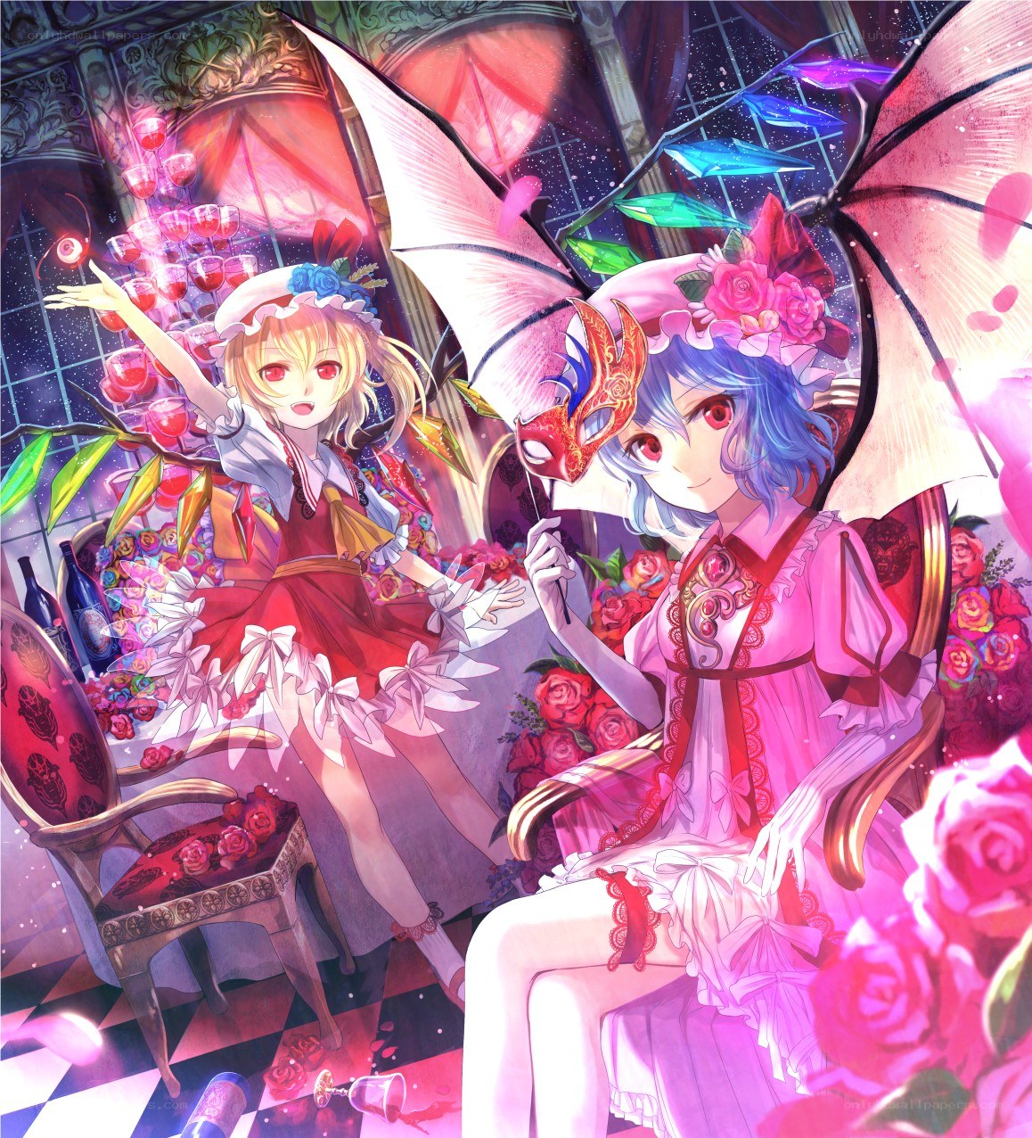 Two girls at a magical party