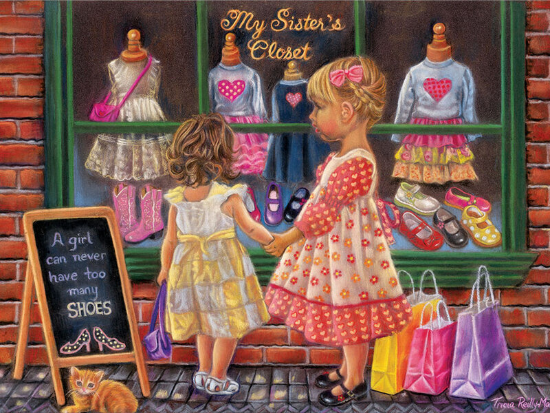 Two Girls at a Shop Window