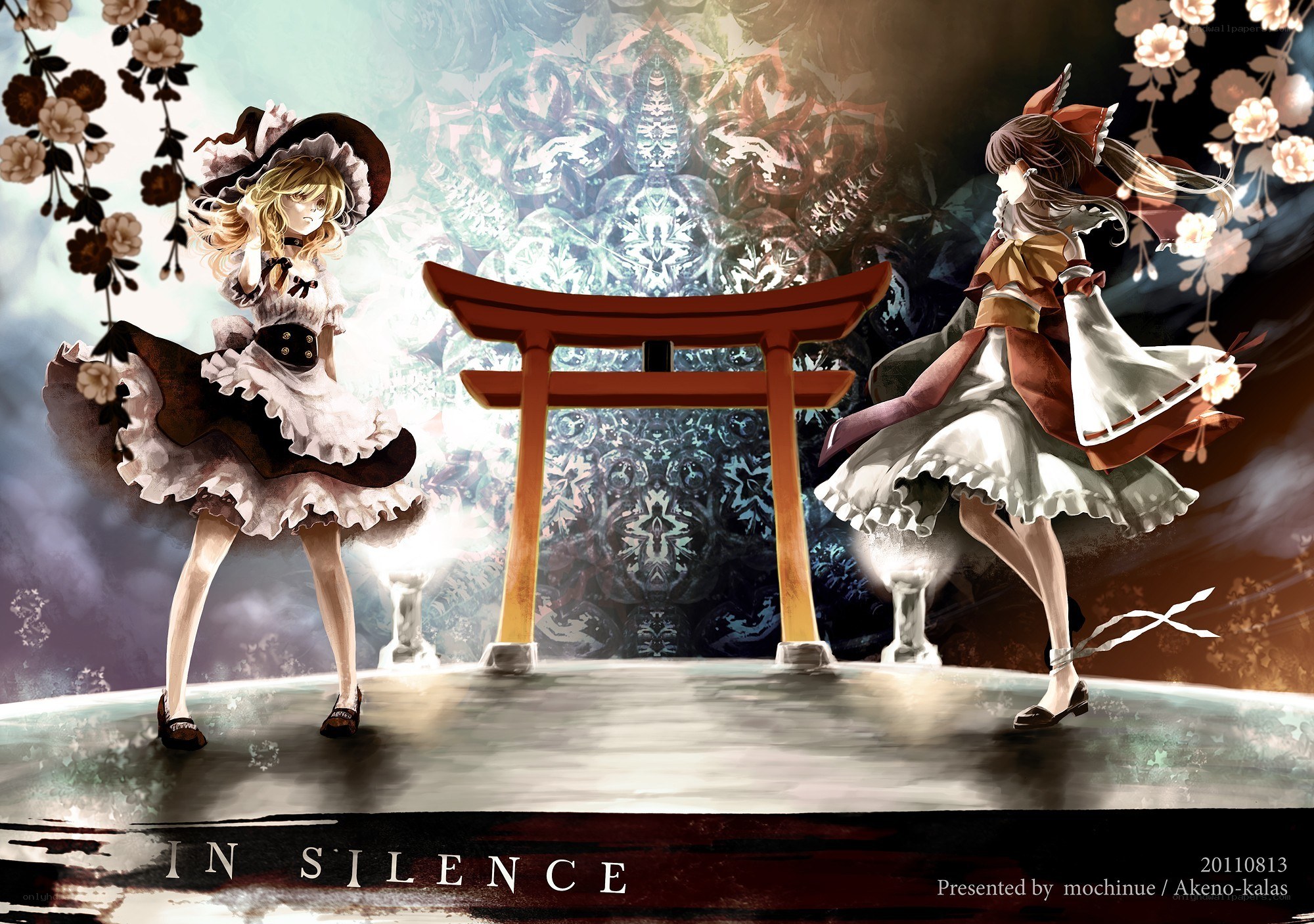Two girls at a shrine