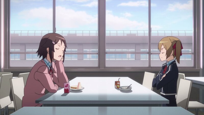 Two Girls at a Table — White, Calm