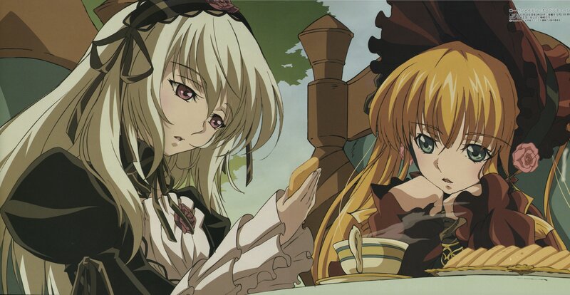 Two girls at a tea party