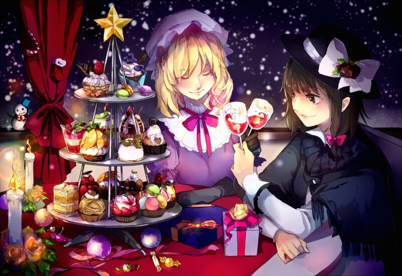 Two Girls at Dessert Table