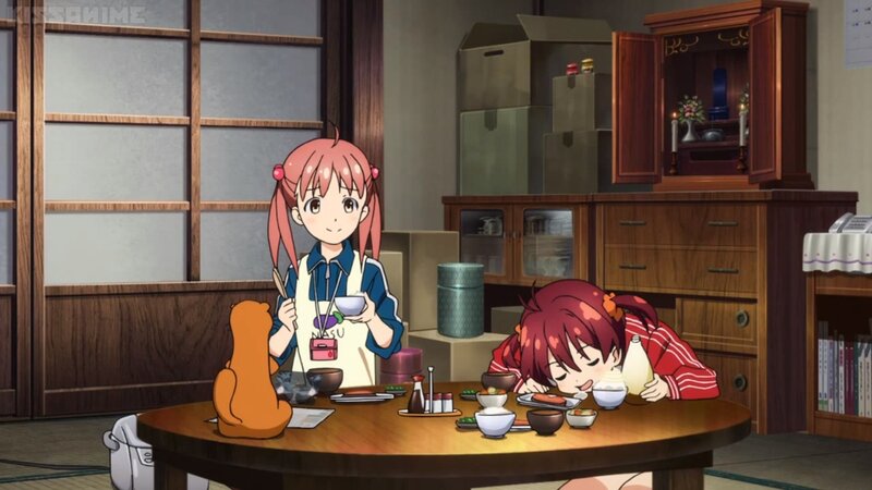 Two Girls at Dining Table