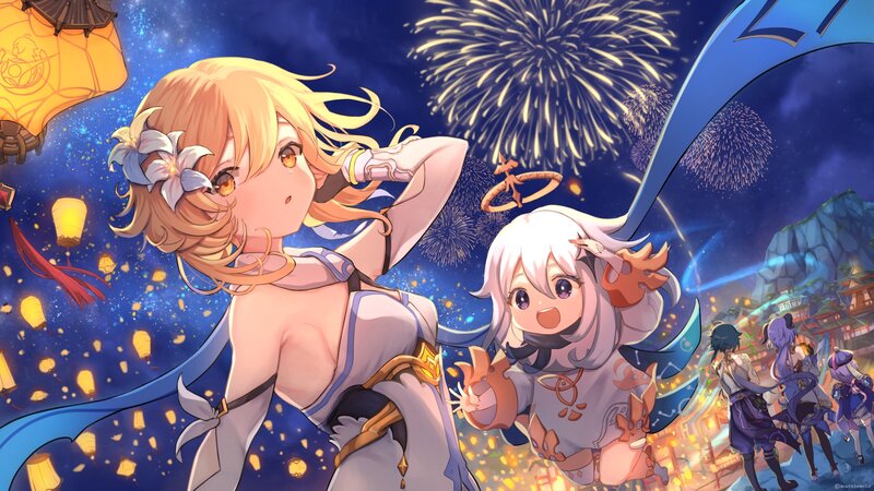 Two Girls at Fireworks