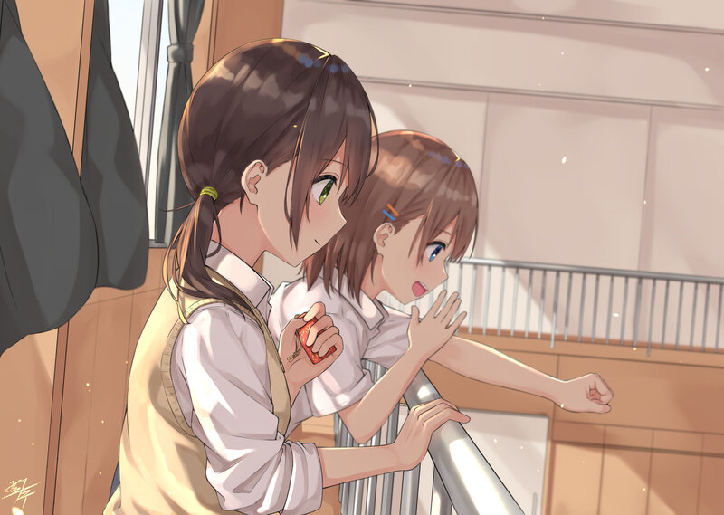Two Girls at School