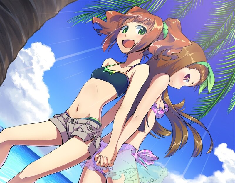 Two girls at the beach