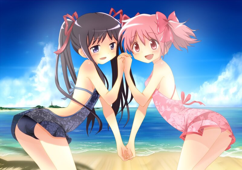 Two girls at the beach