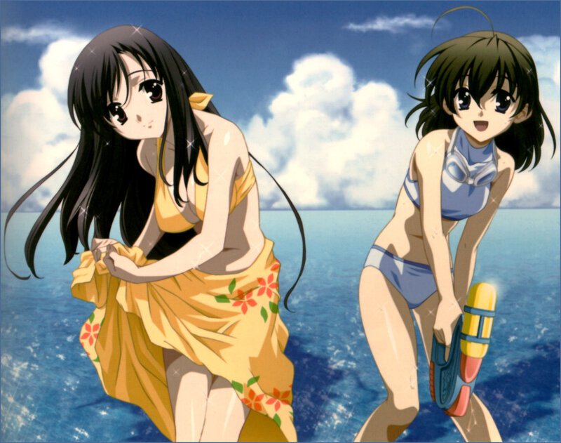 Two girls at the beach