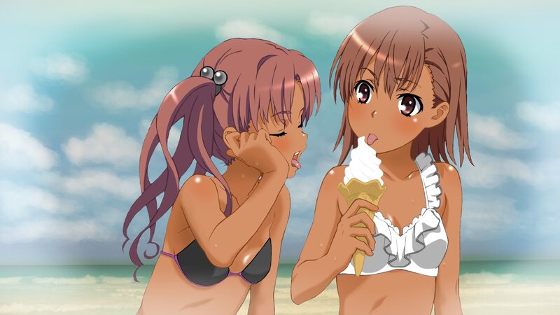 Two girls at the beach