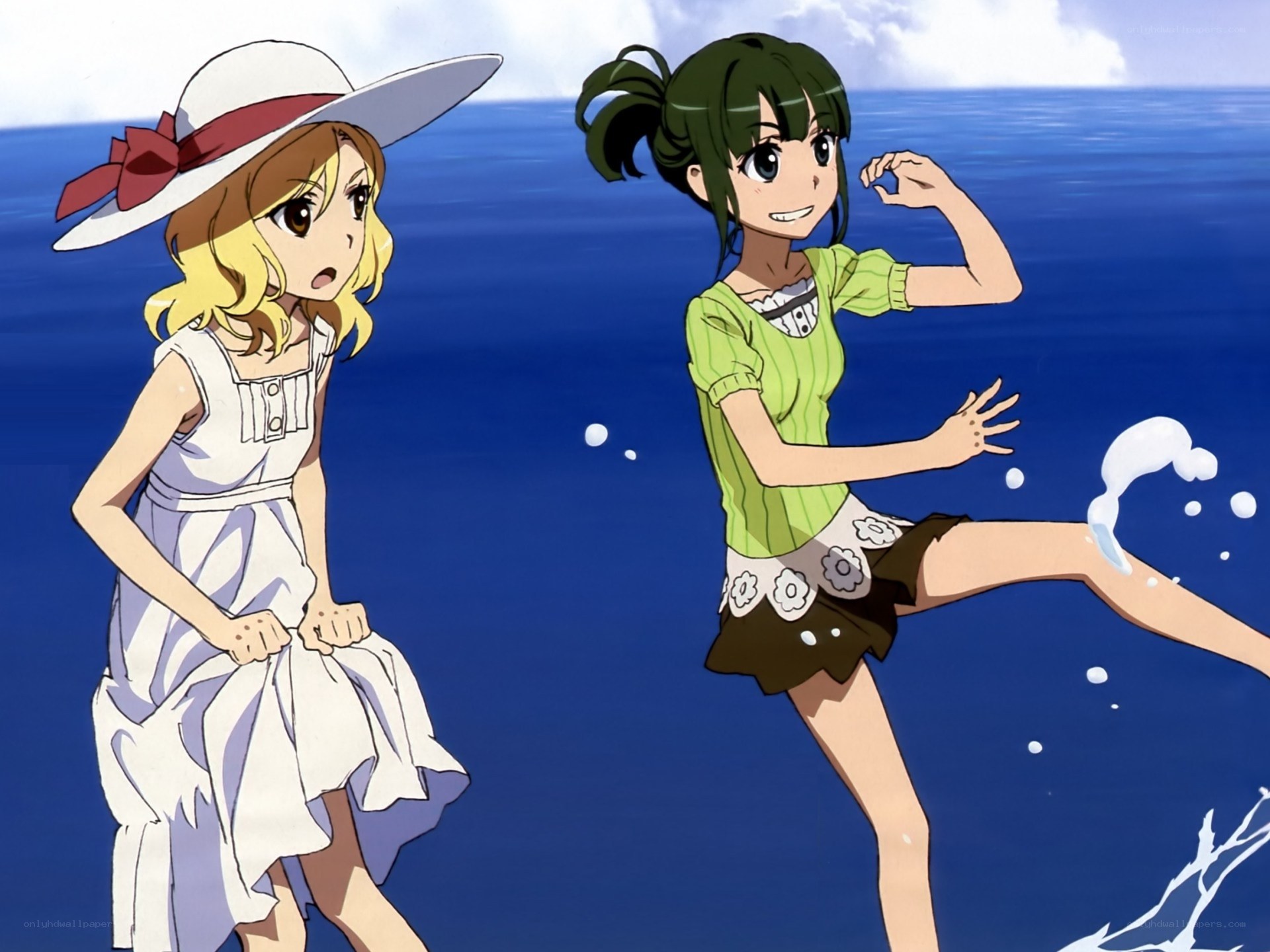 Two girls at the beach