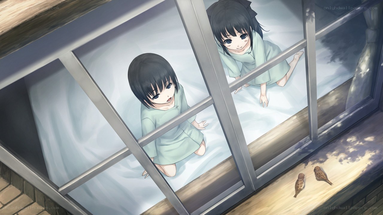two girls at the window