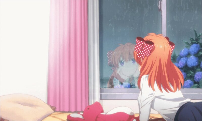 Two Girls at Window — Pink