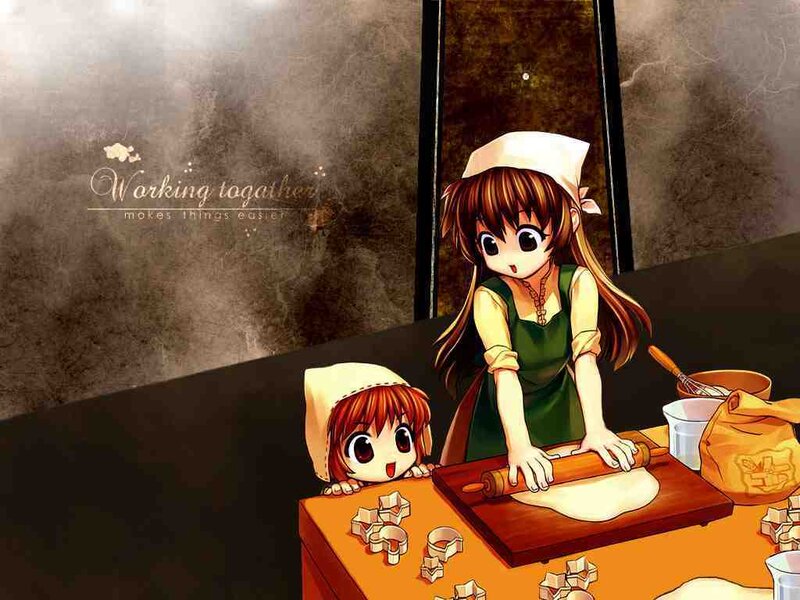 Two Girls Baking