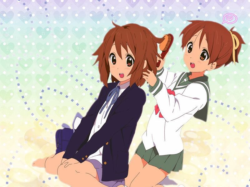 Two Girls Brushing Hair — Brown